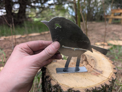 Little Bird Fence Post Topper * Garden Art Accessories * Rusty Metal Garden Stakes * Outdoor Decor * Yard Art Sculpture * Tree Stump Art