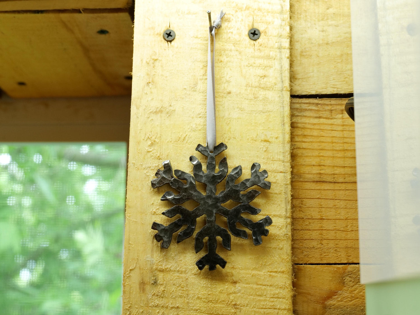 Hand Forged Snowflake Ornament * Christmas Decor * Winter Gifts * Handmade Christmas Ornament * Snow Gifts * Wintery Ornament Gift