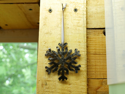 Hand Forged Snowflake Ornament * Christmas Decor * Winter Gifts * Handmade Christmas Ornament * Snow Gifts * Wintery Ornament Gift