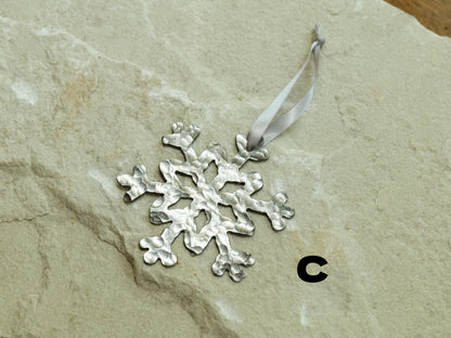 Hand Forged Snowflake Ornament * Christmas Decor * Winter Gifts * Handmade Christmas Ornament * Snow Gifts * Wintery Ornament Gift