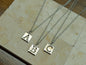 Hammered Letter Necklace * Alphabet Necklace Silver Finished Pewter * Single Letter Name Necklace * Single Letter Jewelry