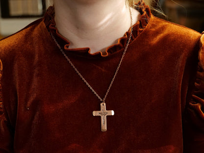 Copper Large Crucifix Necklace Women * Crucifix Pendant Women * Crucifix Necklace Catholic * Crucifix Cross Pendant * Crucifix Necklace Men