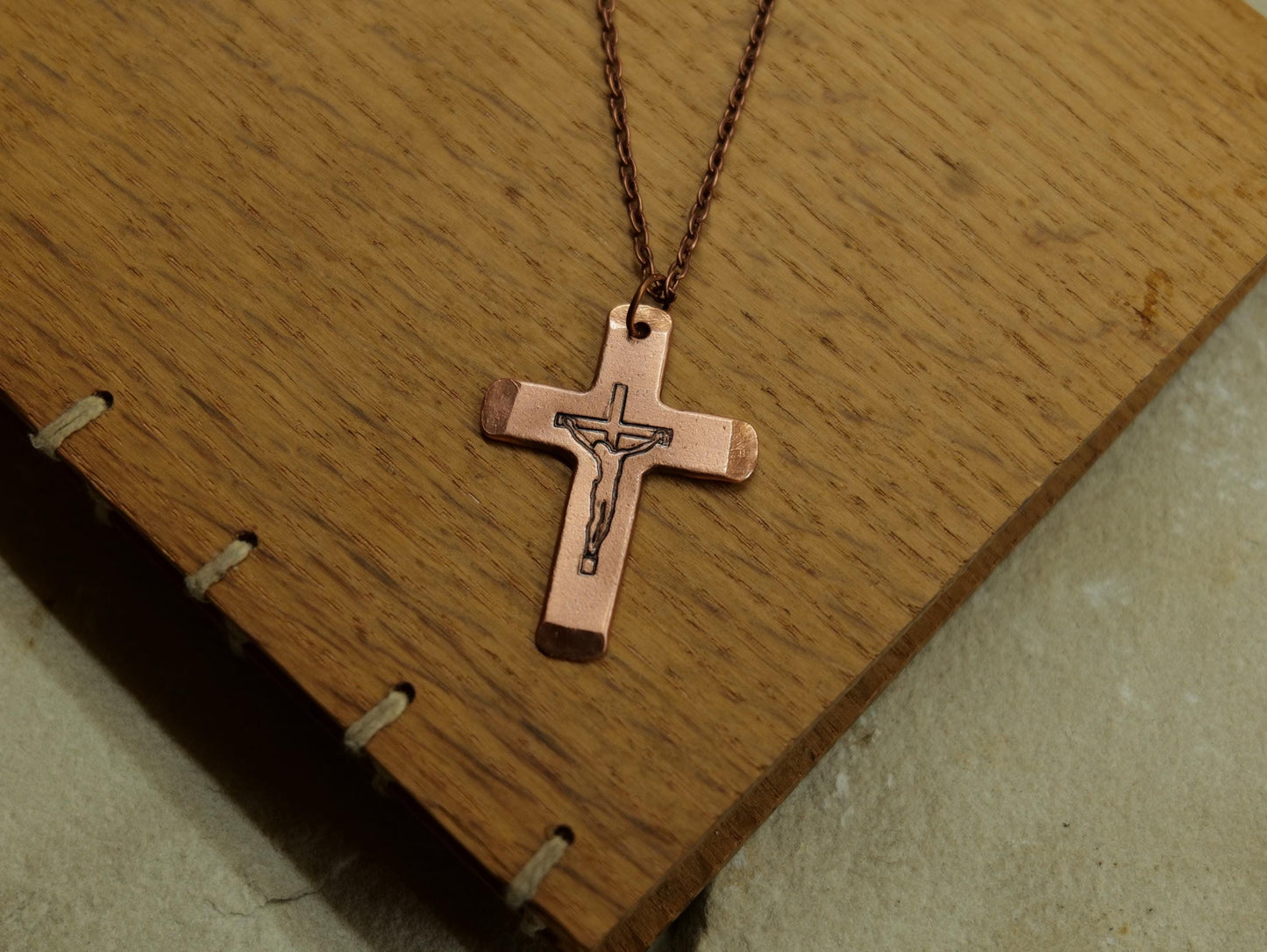 Copper Large Crucifix Necklace Women * Crucifix Pendant Women * Crucifix Necklace Catholic * Crucifix Cross Pendant * Crucifix Necklace Men