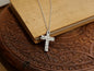 Forged Medium Basic Cross * Hammered Cross Pendant * Christian Gift for Men or Women * Forged Cross Necklace * Handmade Necklace Steel