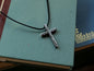 Hand Forged Chunky Cross in Steel * Hammered Cross Pendant * Christian Gift for Men Women * Thick Cross Necklace Men * Skinny Cross