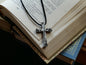 Hand Forged Chunky Cross in Steel * Hammered Cross Pendant * Christian Gift for Men Women * Thick Cross Necklace Men * Tapered Cross