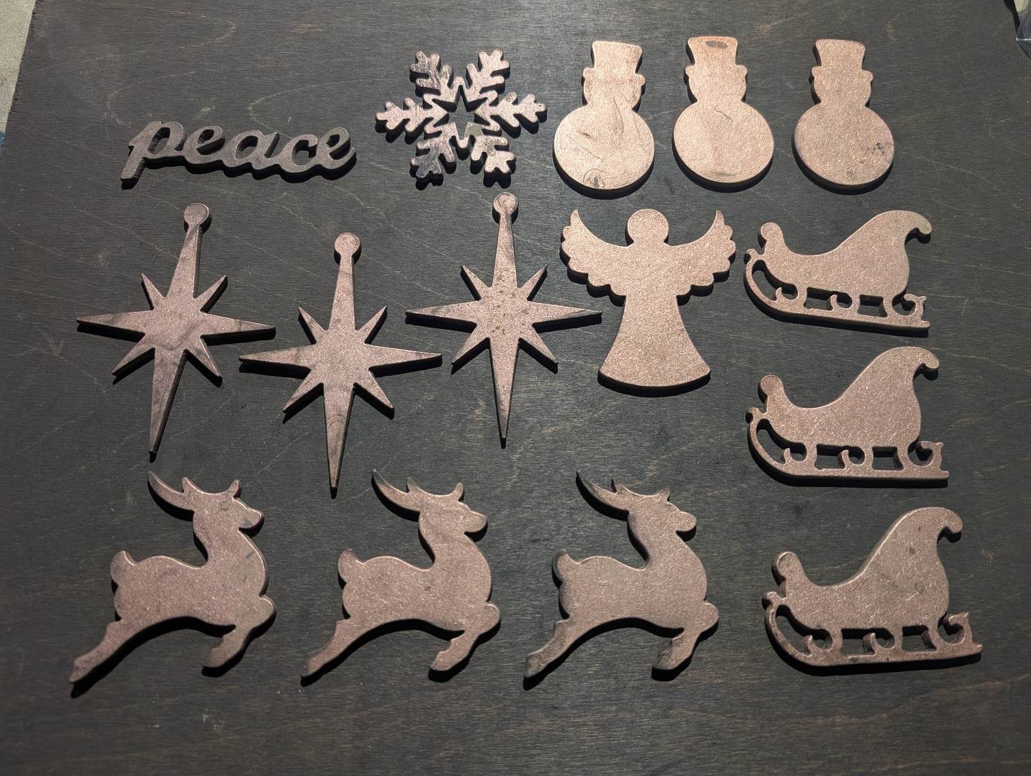 Lot #7: Qty of 15 Ornaments in 10 gauge copper