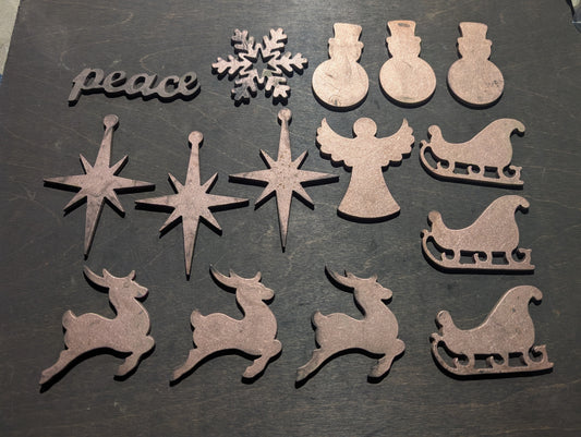 Lot #7: Qty of 15 Ornaments in 10 gauge copper