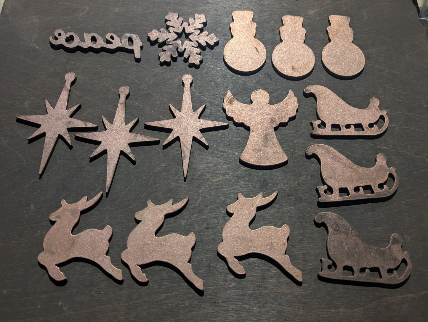 Lot #7: Qty of 15 Ornaments in 10 gauge copper