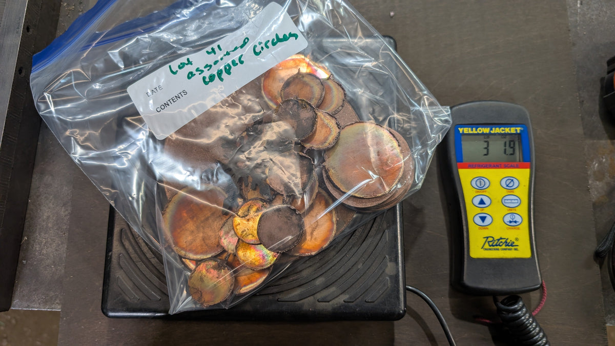 Lot #41: copper circle blanks