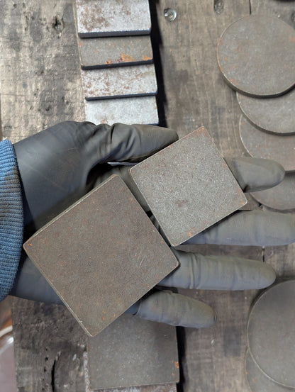 Factory Seconds: Assorted Medium Size Geometric Shapes in 1/4" Mild Steel (28 pc)