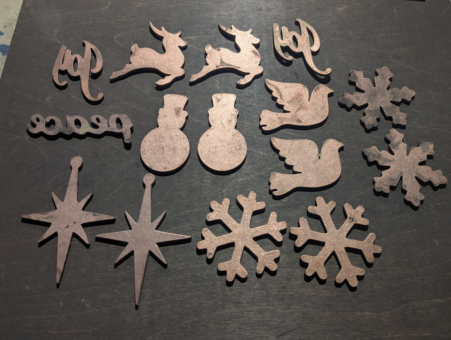 Lot #6: Qty of 15 Ornaments in 10 gauge copper