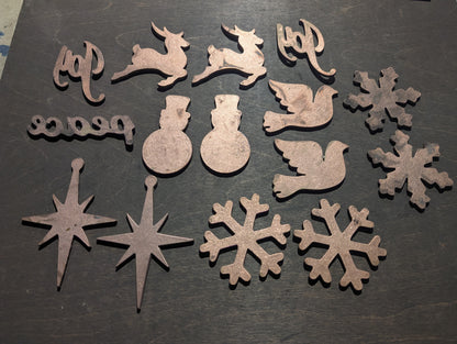 Lot #6: Qty of 15 Ornaments in 10 gauge copper