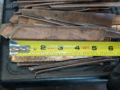 Factory Seconds: 4 lbs of Straight Pieces of Scrap Copper (16 gauge )