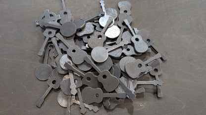Lot #40: Guitar and banjo keychain blanks
