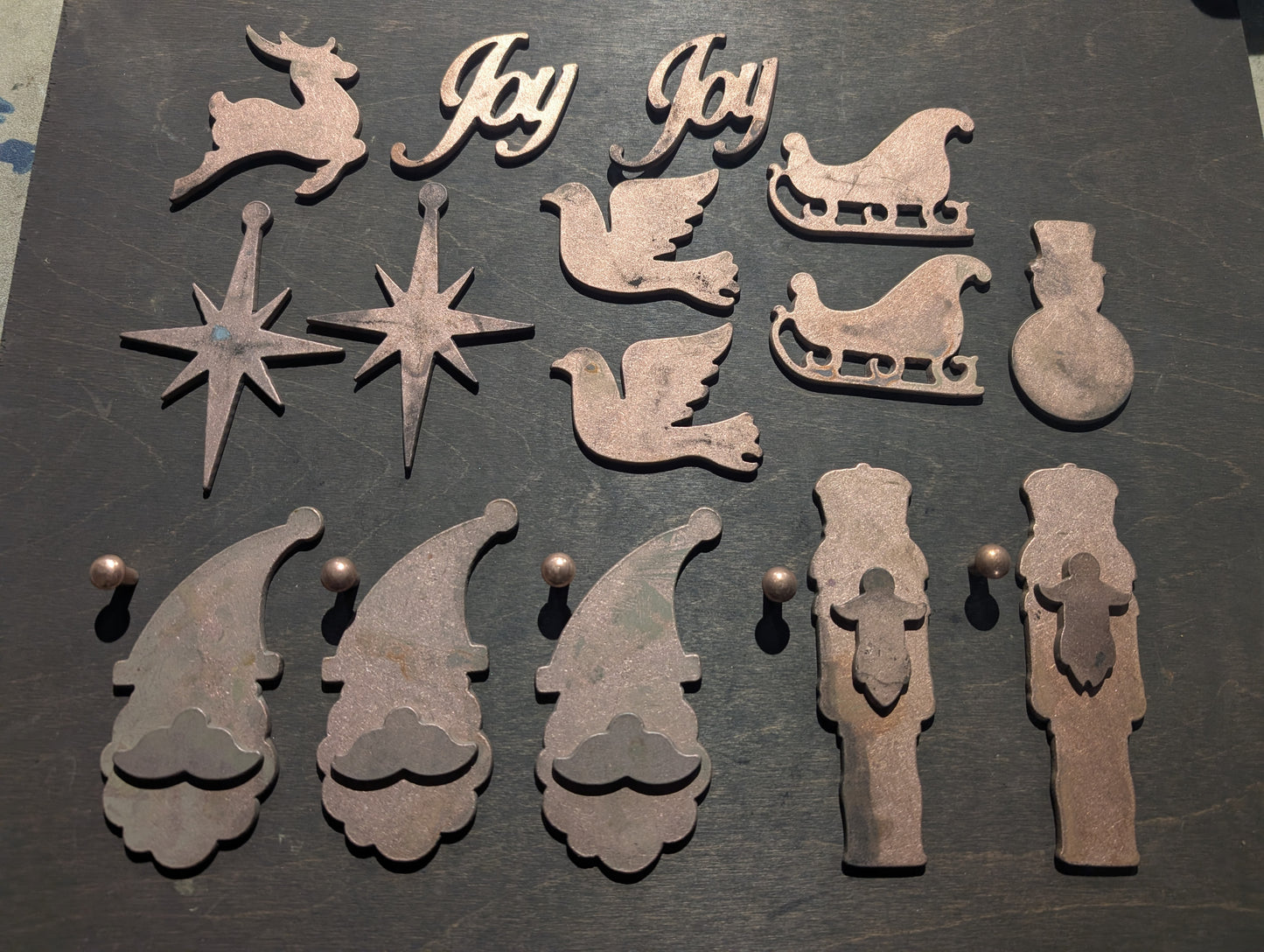 Lot #9: Qty of 15 Ornaments in 10 gauge copper