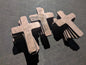 Lot #24: Qty of 25 Cross Keychains in copper