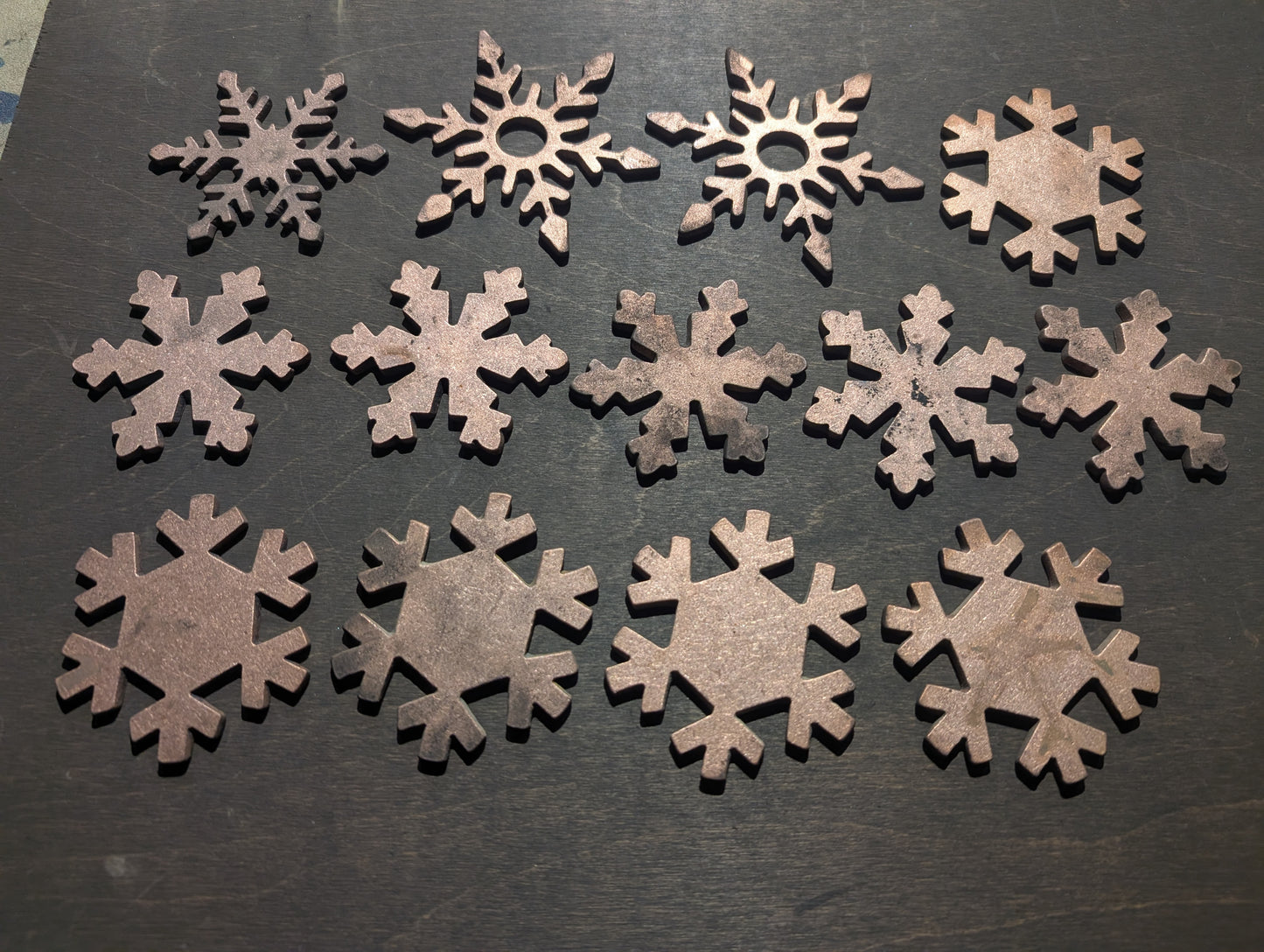 Lot #16: Qty of 13 Ornaments in 10 gauge copper
