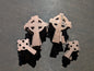 Lot #25: Qty of 36 Cross pendants and keychains in copper