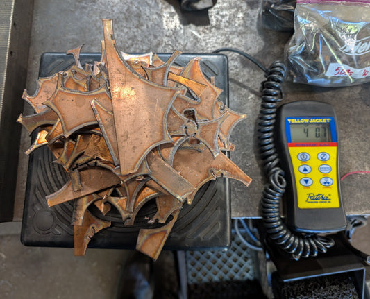 Factory Seconds: 4 lbs of Misc Pieces of Scrap Copper (16 gauge )