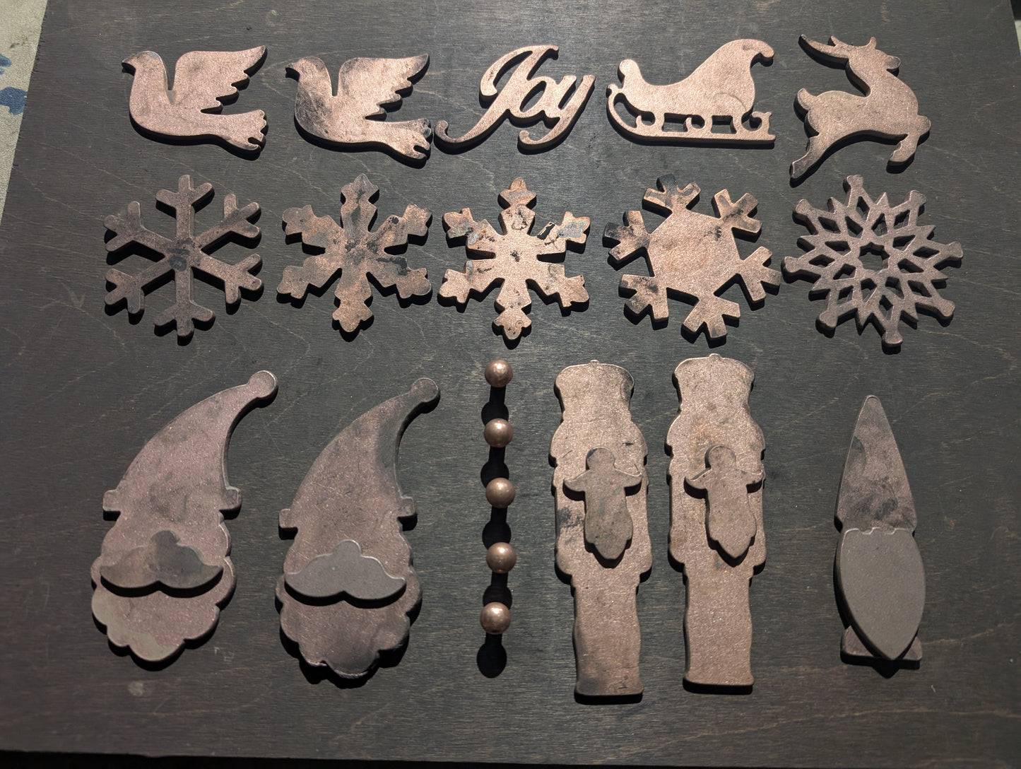 Lot #10: Qty of 15 Ornaments in 10 gauge copper