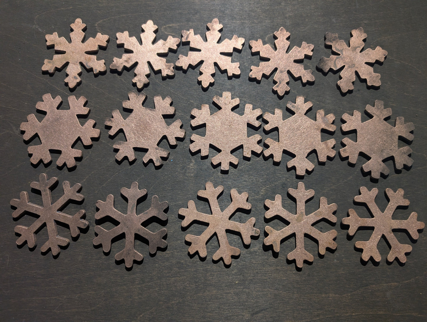 Lot #3: Qty of 15 Ornaments in 10 gauge copper