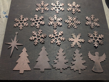 Lot #2: Qty of 18 Ornaments in 16 gauge copper