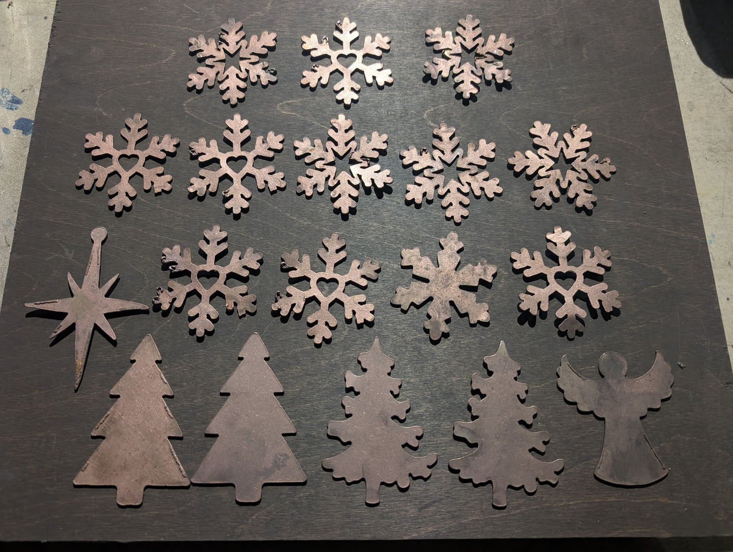 Lot #2: Qty of 18 Ornaments in 16 gauge copper