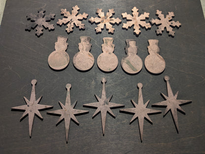 Lot #4: Qty of 15 Ornaments in 10 gauge copper