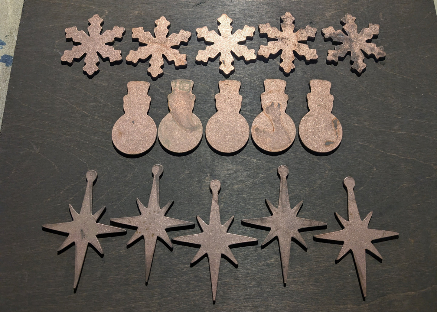 Lot #4: Qty of 15 Ornaments in 10 gauge copper