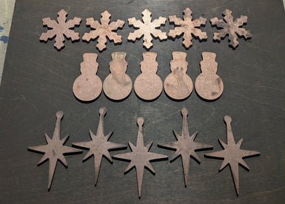 Lot #4: Qty of 15 Ornaments in 10 gauge copper