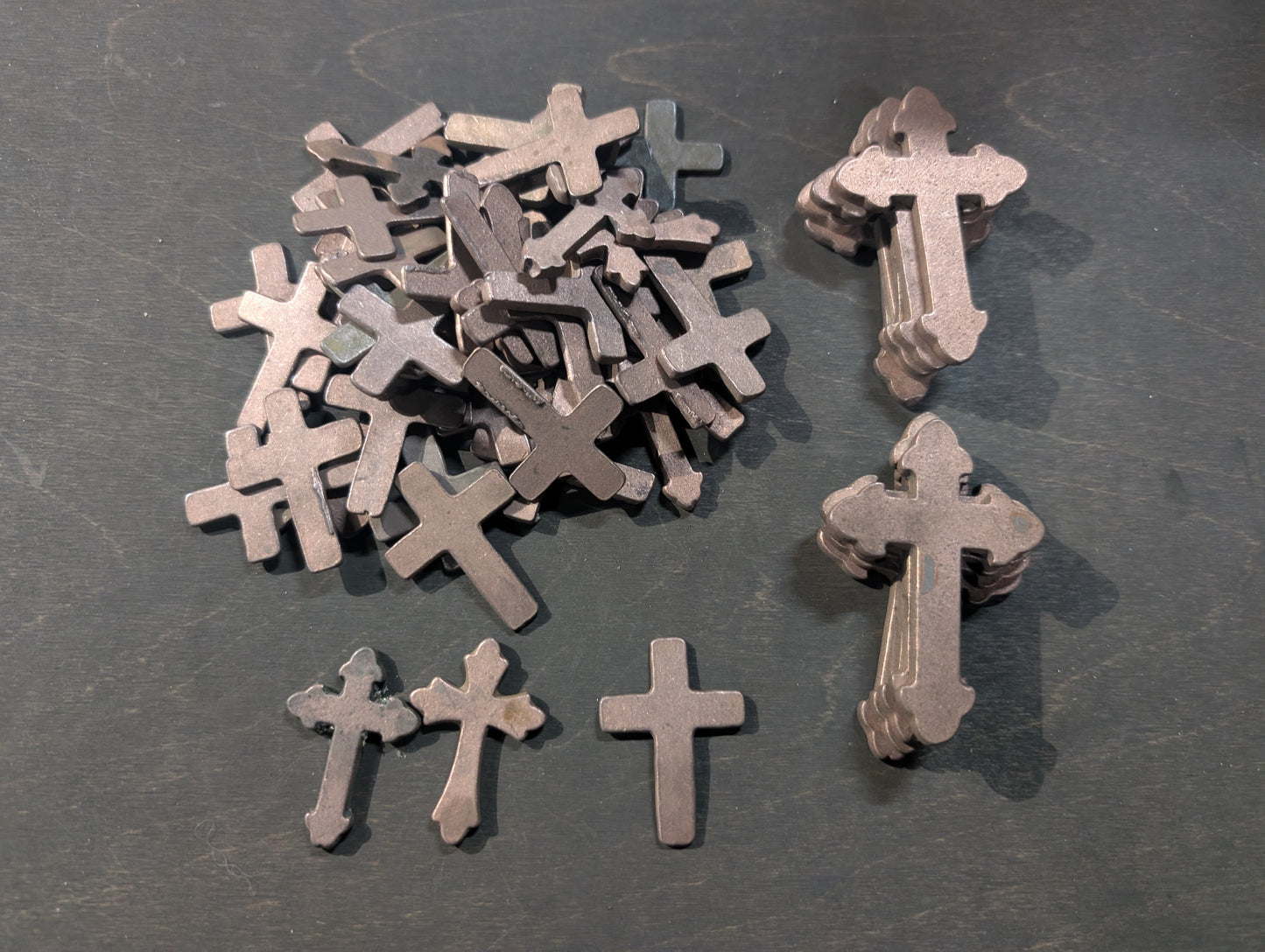 Lot #29: Qty of 50 Cross pendants in copper and 10 Keychains