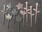 Lot 34: Copper and Stainless steel hook blanks (10 pieces)